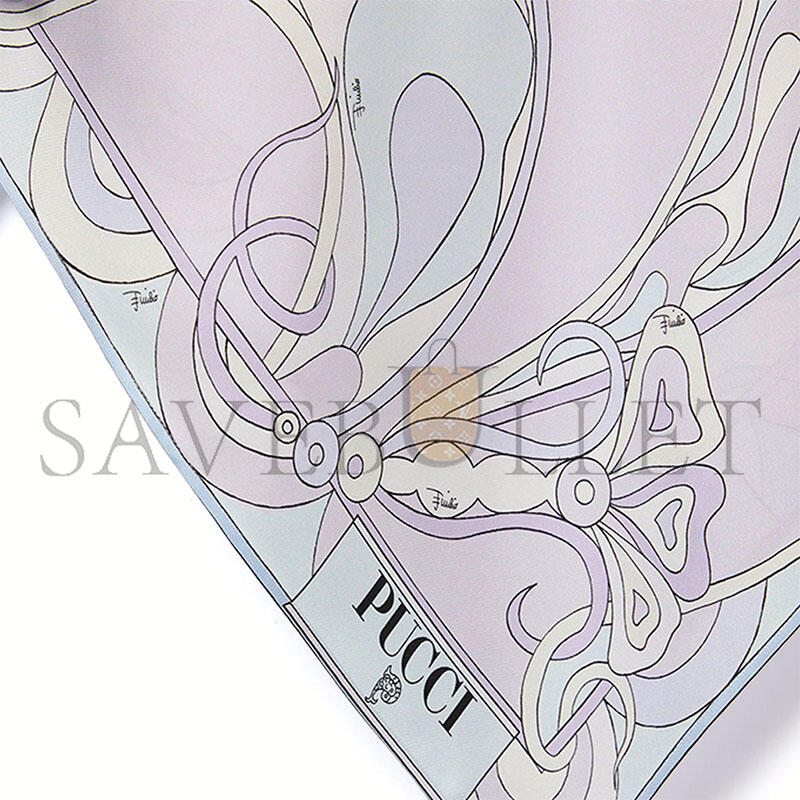 PUCCI ORCHIDEE PRINT SILK CAPE BLOUSE 5URM975U894044